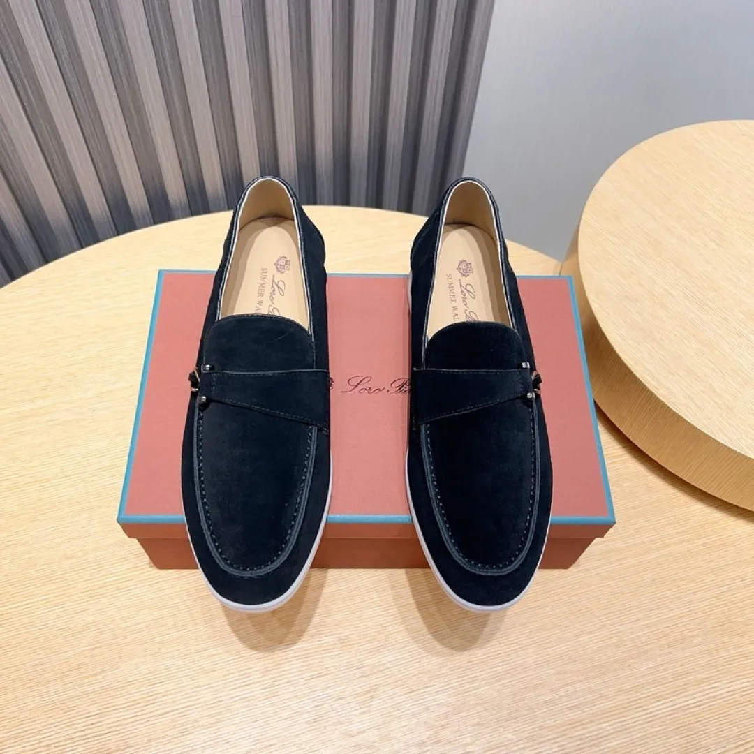 Men's Men's Shoes💰Men's Shoes💰440💰[loro piana] Couple's Style - The new moccasins are made of water-repellent treated suede uppers with rubber soles, a classic. The complex craftsmanship and meticulous structure make the shoes light and soft, allowing you to walk comfortably and freely. Perfect for wearing at the beach or out in the water during the summer. Women’s size: 35-40 Men’s size: 38-45